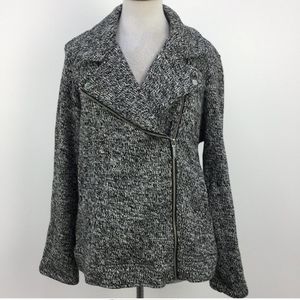 Michael Kors Black White Tweed Knit Jacket